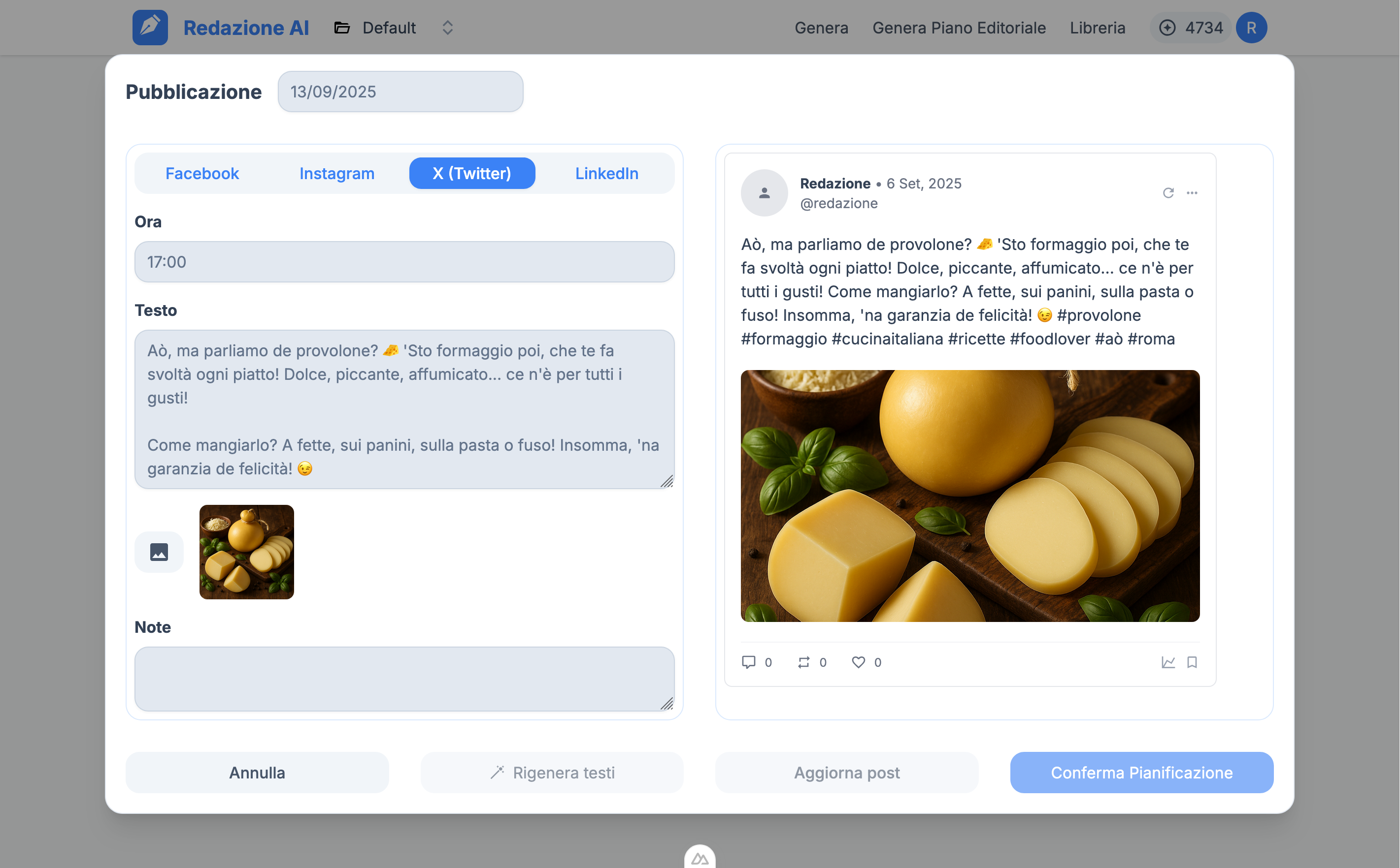 Dashboard Redazione AI