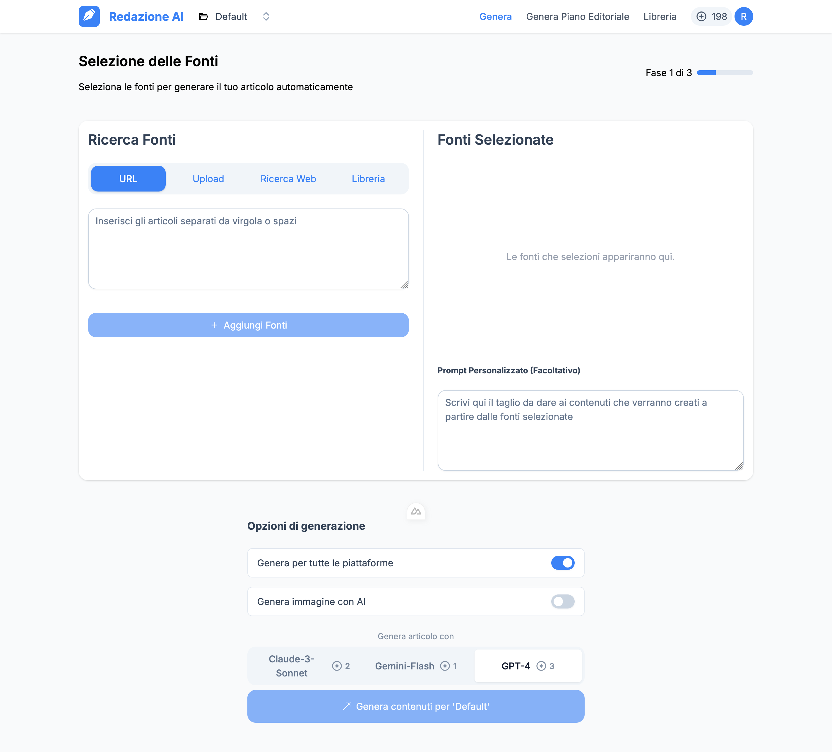 Dashboard Redazione AI