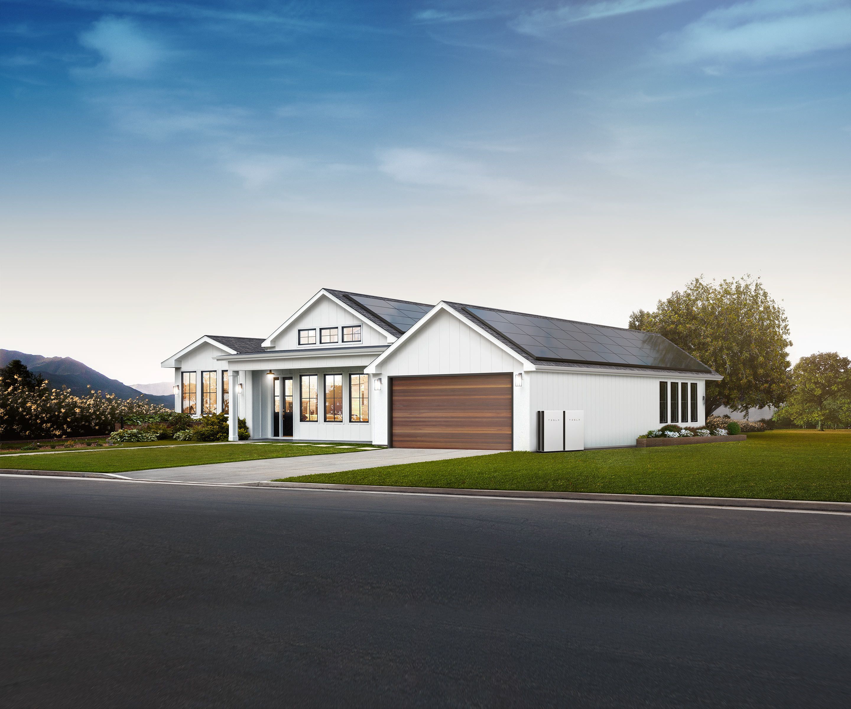 Abitazione in stile Ranch alimentata da Powerwall e pannelli fotovoltaici Tesla